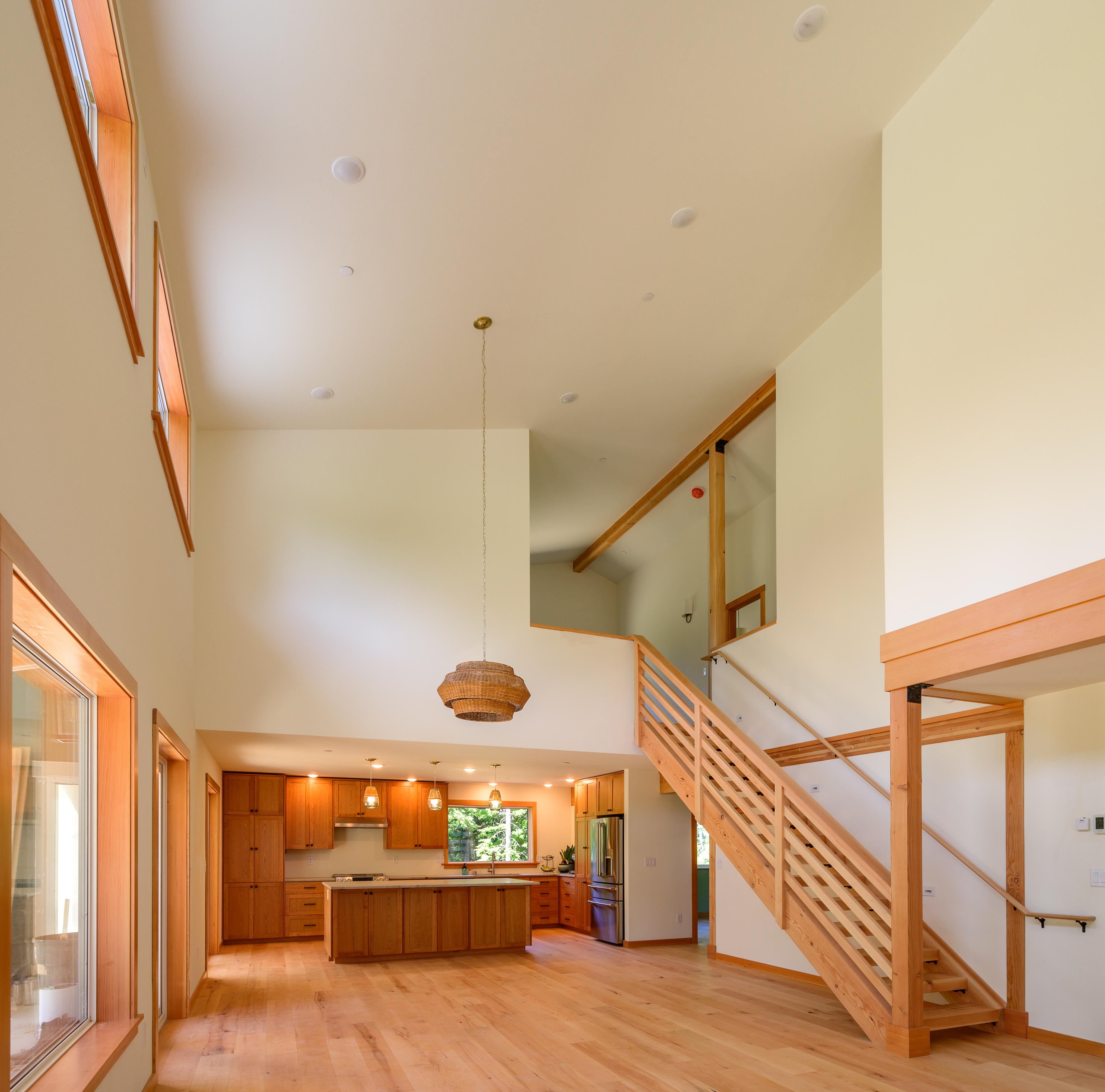 Living room, interior with loft